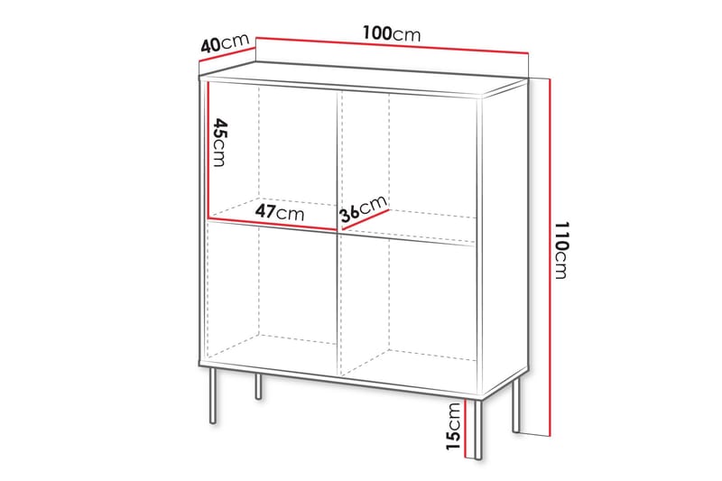 Akiko Byrå 100 cm - Beige - Förvaring - Förvaringsmöbler - Byrå - Hallbyrå