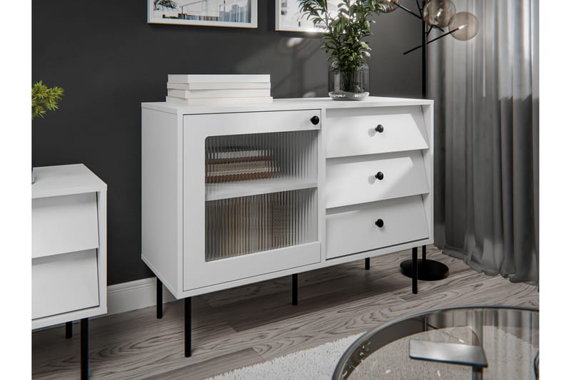 Akilesh Byrå 102 cm - Vit - Förvaring - Förvaringsmöbler - Byrå