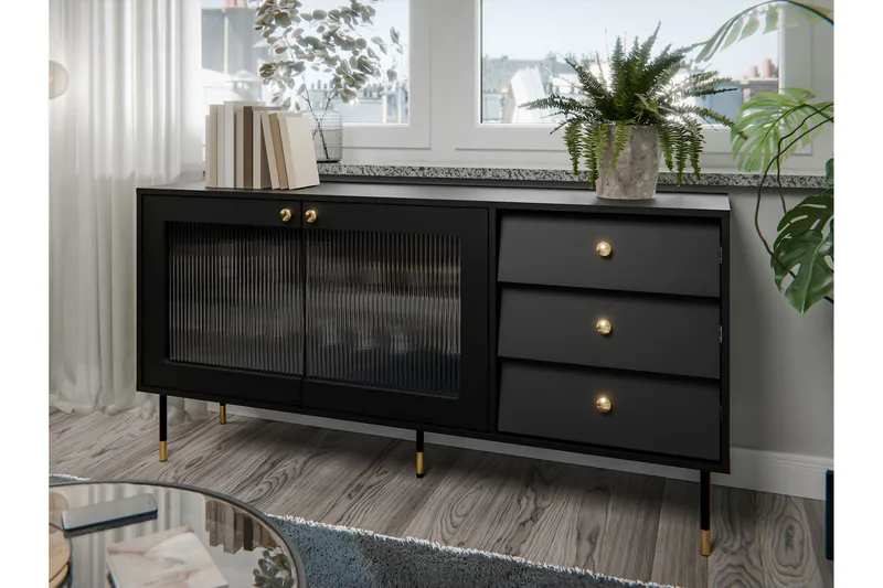 Akilesh Byrå 150 cm - Svart - Förvaring - Förvaringsmöbler - Byrå