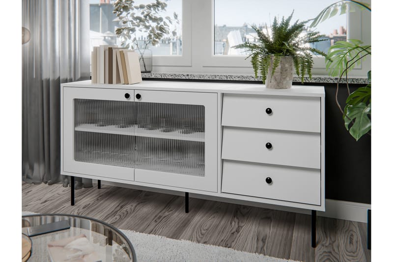 Akilesh Byrå 150 cm - Vit - Förvaring - Förvaringsmöbler - Byrå