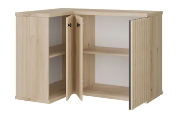 Aldbrough Hörnbyrå 123x86x82 cm - Natur/Svart - Förvaring - Förvaringsmöbler - Byrå