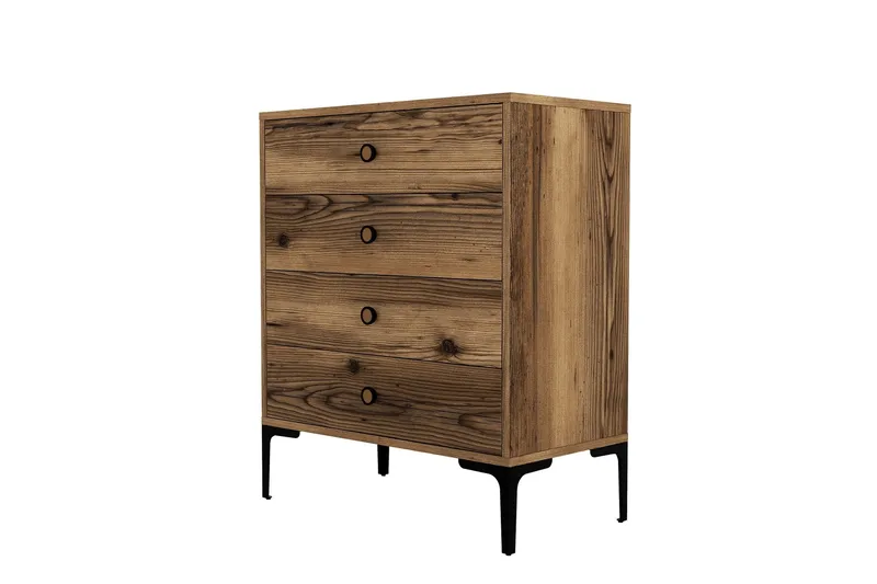 Ameias Byrå 76x90,7 cm Brun - Hanah Home - Förvaring - Förvaringsmöbler - Byrå - Hallbyrå