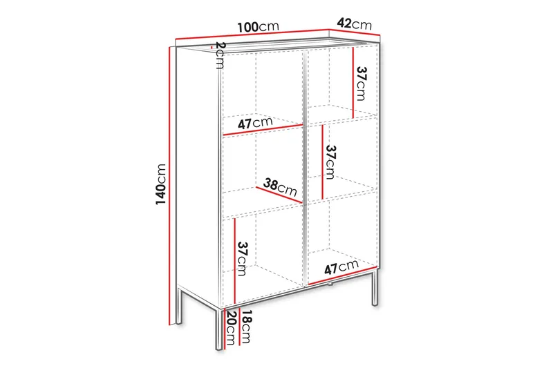 Amelus Byrå 100 cm - Cashmere - Förvaring - Förvaringsmöbler - Byrå - Hallbyrå