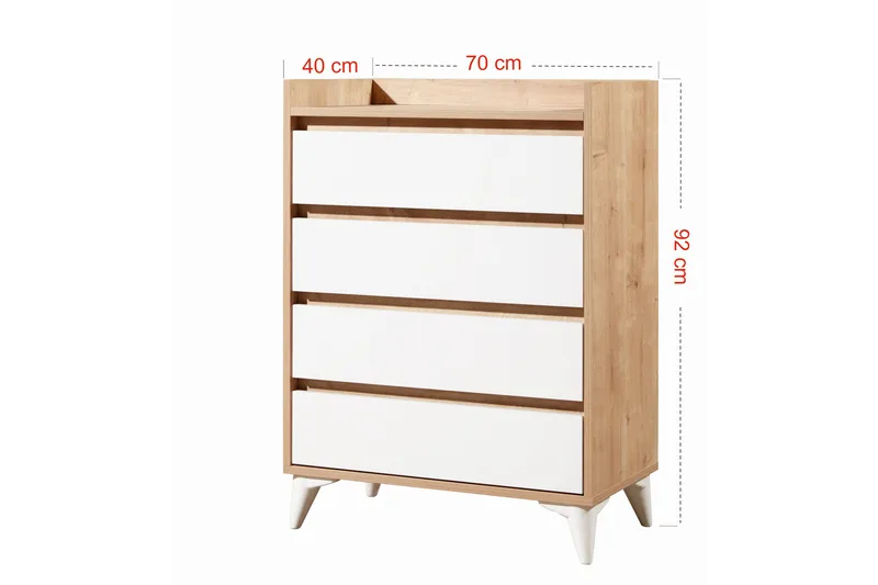 Andifli Byrå 70x92 cm - Blå - Förvaring - Förvaringsmöbler - Byrå - Hallbyrå