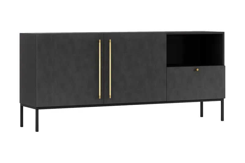 Anjal Byrå 180 cm - Svart - Förvaring - Förvaringsmöbler - Byrå