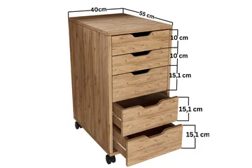 Atlas Byrå 40 cm - Brun - Förvaring - Förvaringsmöbler - Byrå - Hurtsar