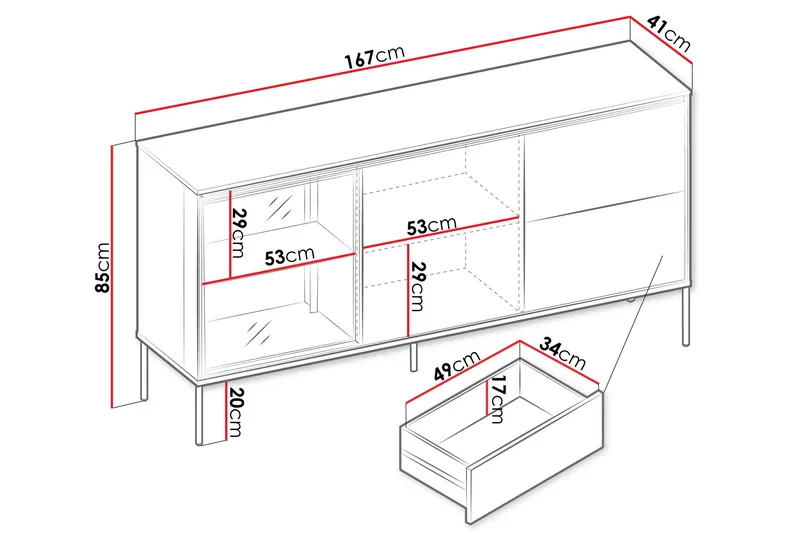 Basici Byrå - Brun - Förvaring - Förvaringsmöbler - Byrå