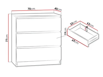 Basildon Byrå 70 cm - brun - Förvaring - Förvaringsmöbler - Byrå - Hallbyrå