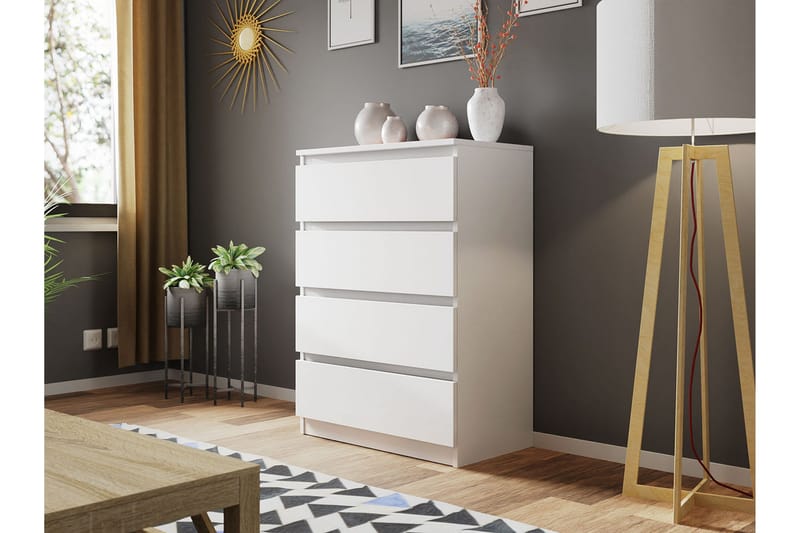 Basildon Byrå 70x40x97 cm - Vit - Förvaring - Förvaringsmöbler - Byrå - Hallbyrå