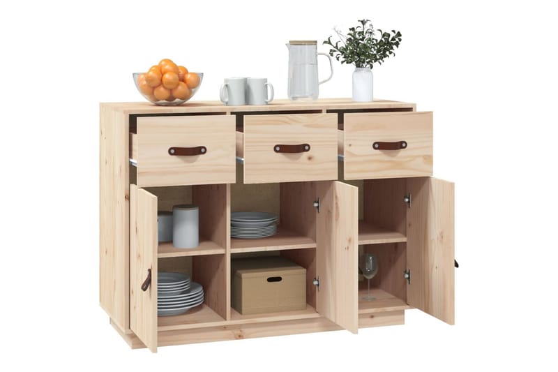 beBasic Byrå 100x40x75 cm massiv furu - Brown - Förvaring - Förvaringsmöbler - Byrå - Hallbyrå