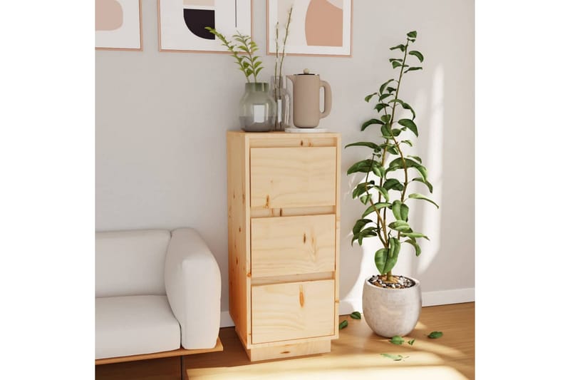 beBasic Byrå 32x34x75 cm massiv furu - Brown - Förvaring - Förvaringsmöbler - Byrå - Hallbyrå