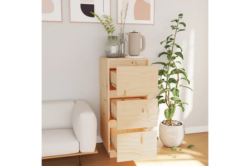 beBasic Byrå 32x34x75 cm massiv furu - Brown - Förvaring - Förvaringsmöbler - Byrå - Hallbyrå