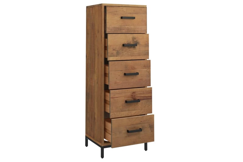 beBasic Byrå 42x35x110 cm massivt återvunnen furu - Brown - Förvaring - Förvaringsmöbler - Byrå - Hallbyrå