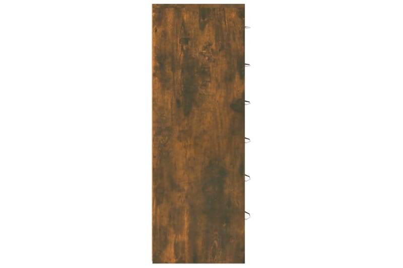 beBasic Byrå 6 lådor rökfärgad ek 50x34x96 cm konstruerat trä - Brown - Hallförvaring - Hallbyrå - Byrå