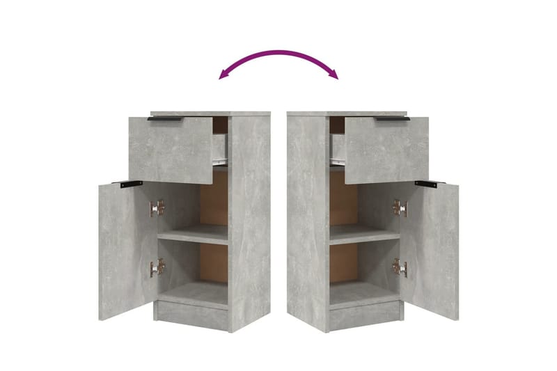 beBasic Byrå betonggrå 30x30x70 cm konstruerat trä - Grey - Hallförvaring - Hallbyrå - Byrå