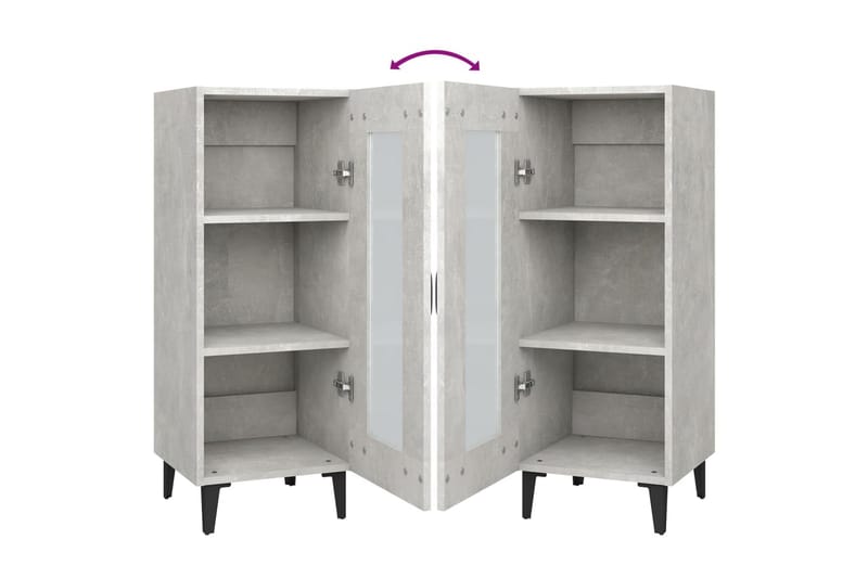 beBasic Byrå betonggrå 34,5x34x90 cm konstruerat trä - Grey - Förvaring - Förvaringsmöbler - Byrå - Hallbyrå