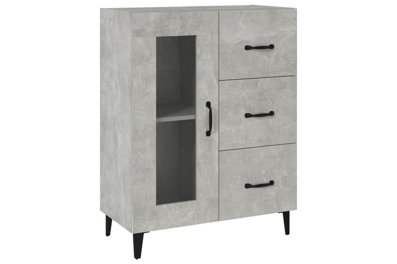 beBasic Byrå betonggrå 69,5x34x90 cm konstruerat trä - Grey - Förvaring - Förvaringsmöbler - Byrå - Hallbyrå