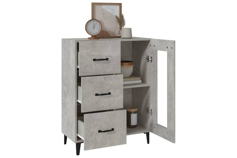 beBasic Byrå betonggrå 69,5x34x90 cm konstruerat trä - Grey - Förvaring - Förvaringsmöbler - Byrå - Hallbyrå