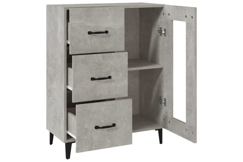 beBasic Byrå betonggrå 69,5x34x90 cm konstruerat trä - Grey - Förvaring - Förvaringsmöbler - Byrå - Hallbyrå