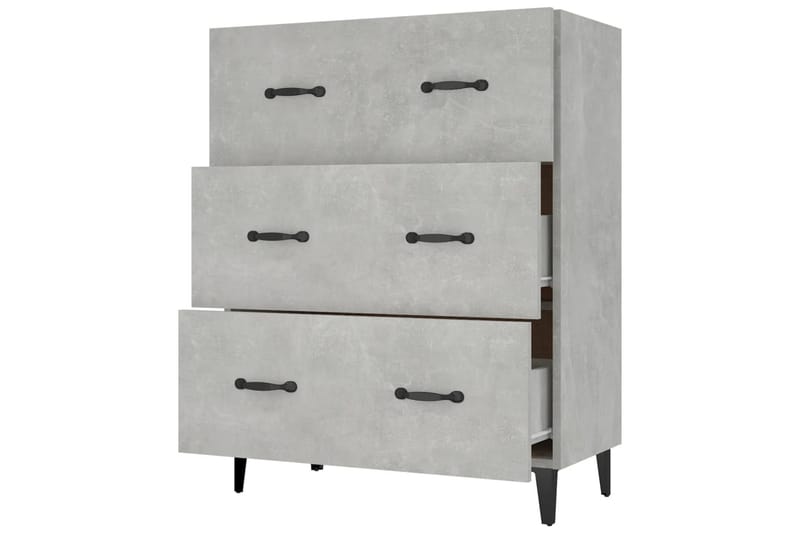 beBasic Byrå betonggrå 69,5x34x90 cm konstruerat trä - Grey - Förvaring - Förvaringsmöbler - Byrå - Hallbyrå