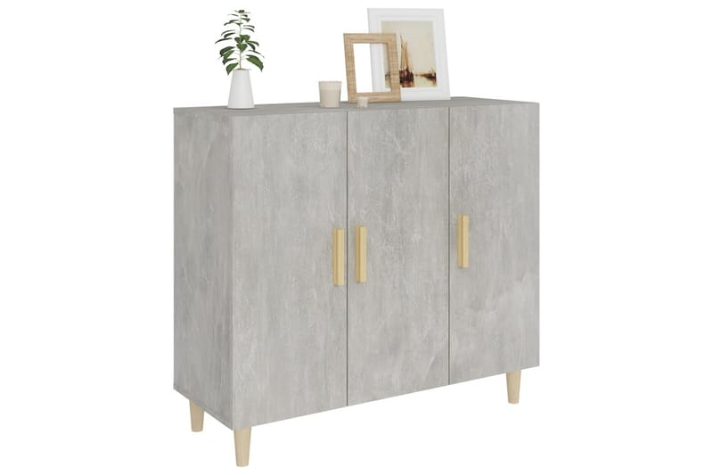 beBasic Byrå betonggrå 90x34x80 cm konstruerat trä - Grey - Förvaring - Förvaringsmöbler - Byrå - Hallbyrå