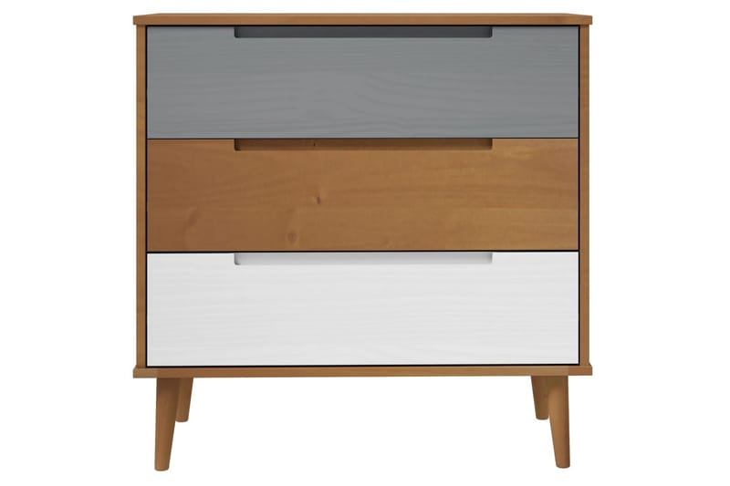 beBasic Byrå brun 80x40x80 cm massivt furuträ - Brown - Förvaring - Förvaringsmöbler - Byrå - Hallbyrå