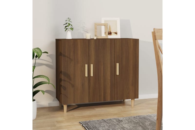 beBasic Byrå brun ek 90x34x80 cm konstruerat trä - Brown - Förvaring - Förvaringsmöbler - Byrå - Hallbyrå