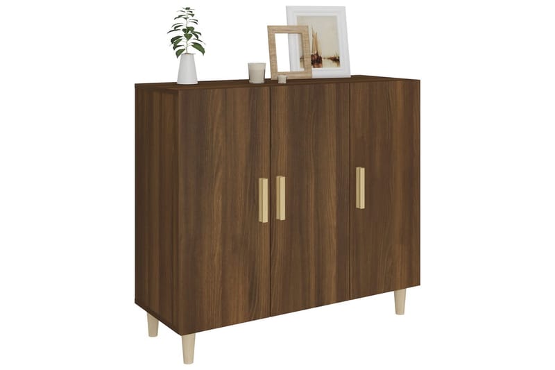 beBasic Byrå brun ek 90x34x80 cm konstruerat trä - Brown - Förvaring - Förvaringsmöbler - Byrå - Hallbyrå
