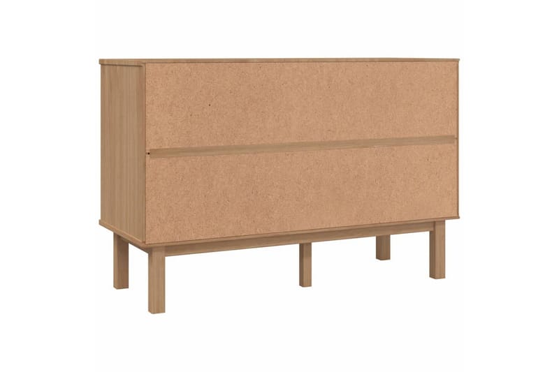 beBasic Byrå brun och grå 113,5x39,5x73 cm massivt furuträ - Grey - Förvaring - Förvaringsmöbler - Byrå