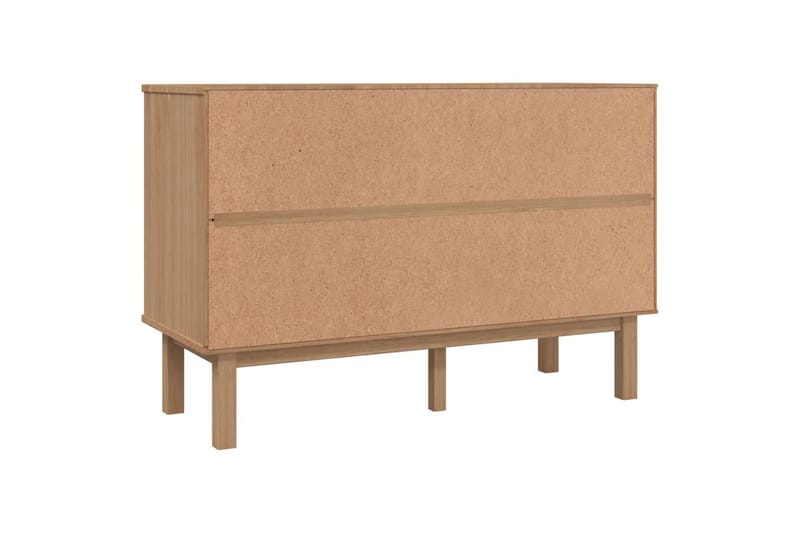 beBasic Byrå brun och vit 113,5x39,5x73 cm massivt furuträ - White - Förvaring - Förvaringsmöbler - Byrå
