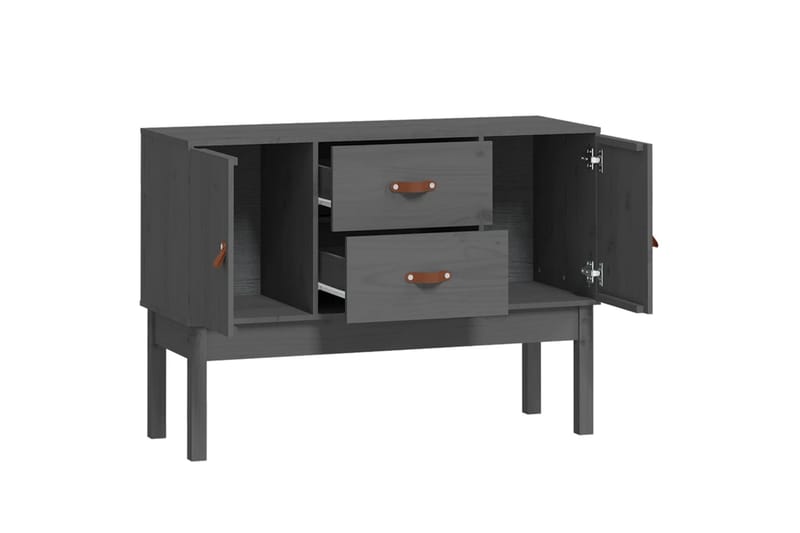 beBasic Byrå grå 110x40x78 cm massiv furu - Grey - Förvaring - Förvaringsmöbler - Byrå