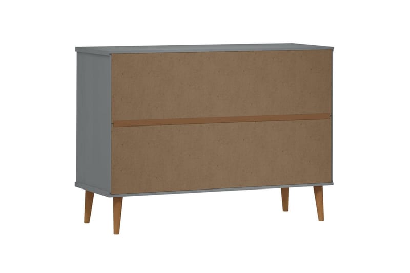 beBasic Byrå grå 113x40x80 cm massivt furuträ - Grey - Förvaring - Förvaringsmöbler - Byrå