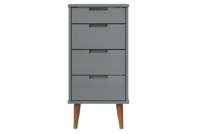 beBasic Byrå grå 40x35x82 cm massivt furuträ - Grey - Förvaring - Förvaringsmöbler - Byrå - Hallbyrå