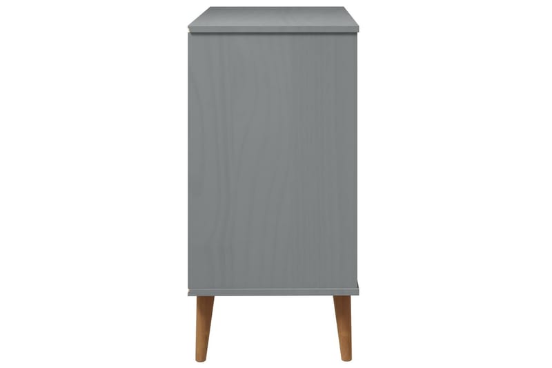 beBasic Byrå grå 80x40x80 cm massivt furuträ - Grey - Förvaring - Förvaringsmöbler - Byrå - Hallbyrå