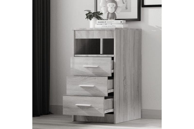 beBasic Byrå grå sonoma 40x50x76 cm konstruerat trä - Grey - Förvaring - Förvaringsmöbler - Byrå - Hallbyrå