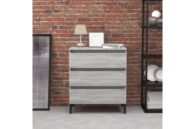 beBasic Byrå grå sonoma 60x35x69 cm konstruerat trä - Grey - Förvaring - Förvaringsmöbler - Byrå - Hallbyrå