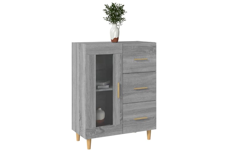 beBasic Byrå grå sonoma 69,5x34x90 cm konstruerat trä - Grey - Förvaring - Förvaringsmöbler - Byrå - Hallbyrå
