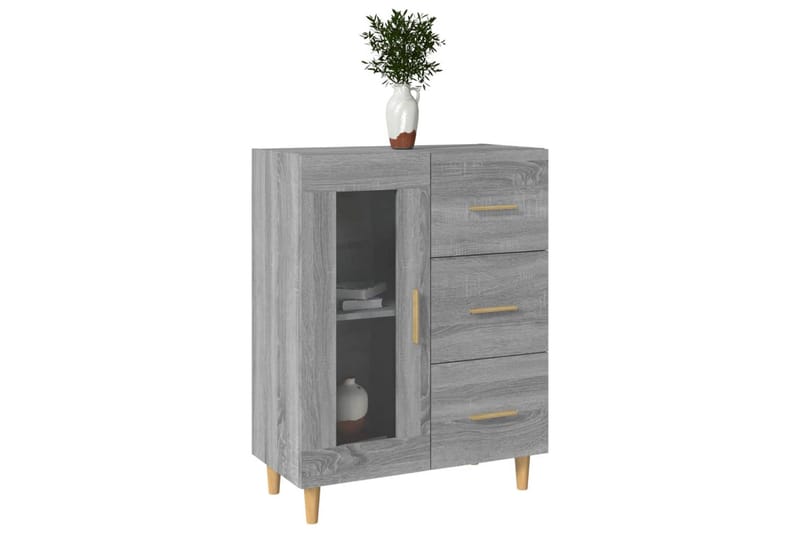 beBasic Byrå grå sonoma 69,5x34x90 cm konstruerat trä - Grey - Hallförvaring - Hallbyrå - Byrå