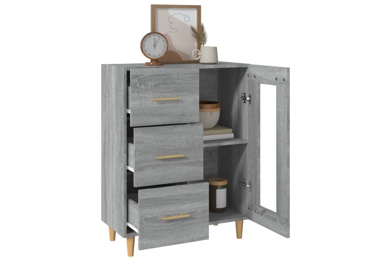 beBasic Byrå grå sonoma 69,5x34x90 cm konstruerat trä - Grey - Förvaring - Förvaringsmöbler - Byrå - Hallbyrå