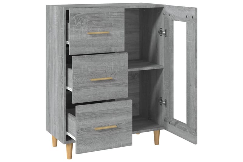 beBasic Byrå grå sonoma 69,5x34x90 cm konstruerat trä - Grey - Förvaring - Förvaringsmöbler - Byrå - Hallbyrå