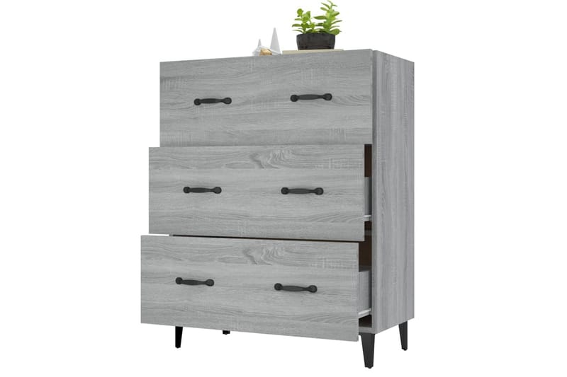 beBasic Byrå grå sonoma 69,5x34x90 cm konstruerat trä - Grey - Förvaring - Förvaringsmöbler - Byrå - Hallbyrå
