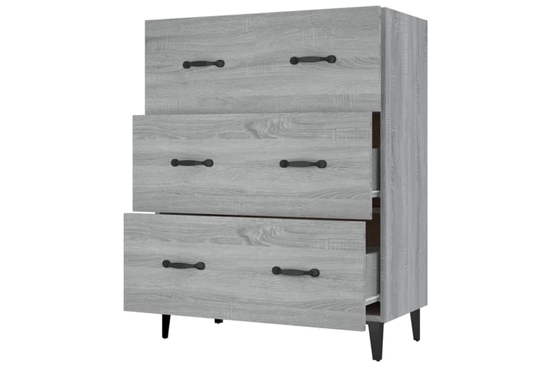 beBasic Byrå grå sonoma 69,5x34x90 cm konstruerat trä - Grey - Förvaring - Förvaringsmöbler - Byrå - Hallbyrå