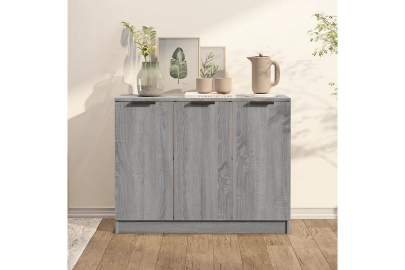 beBasic Byrå grå sonoma 90,5x30x70 cm konstruerat trä - Grey - Förvaring - Förvaringsmöbler - Byrå - Hallbyrå
