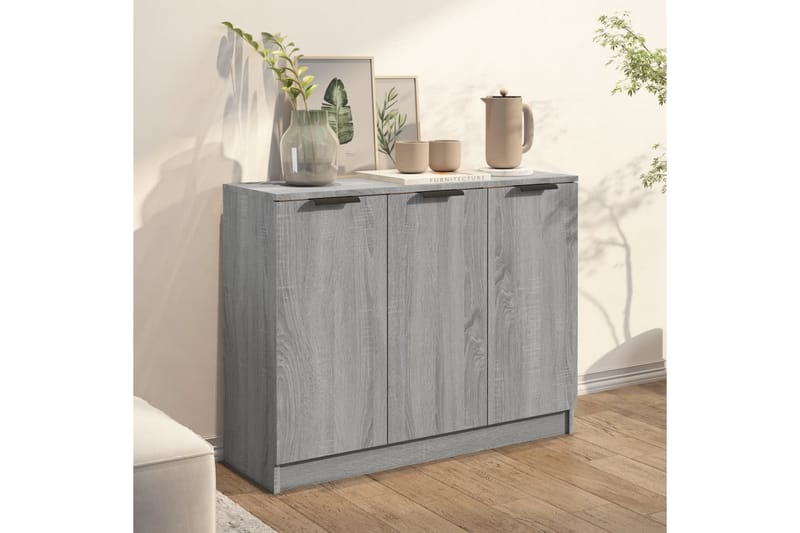 beBasic Byrå grå sonoma 90,5x30x70 cm konstruerat trä - Grey - Förvaring - Förvaringsmöbler - Byrå - Hallbyrå