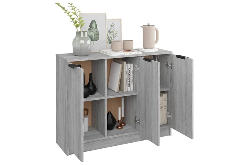 beBasic Byrå grå sonoma 90,5x30x70 cm konstruerat trä - Grey - Förvaring - Förvaringsmöbler - Byrå - Hallbyrå