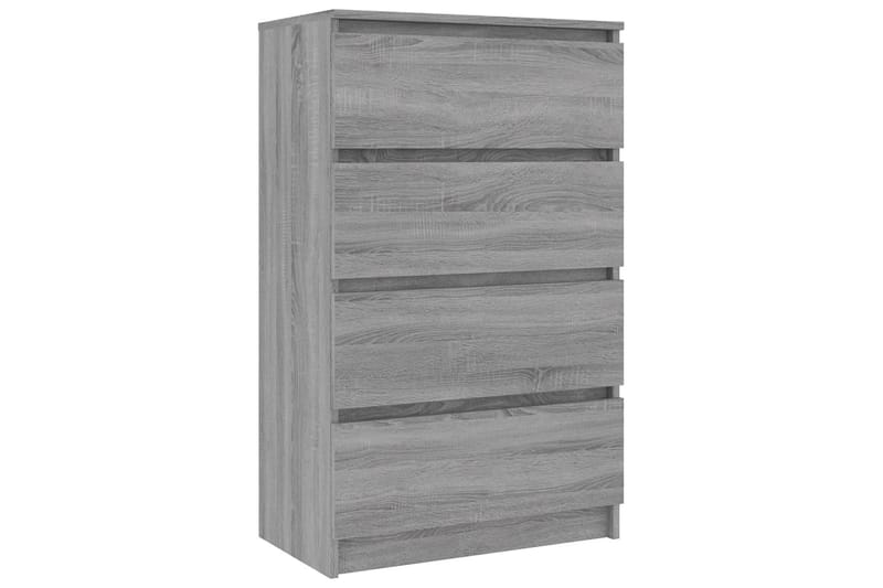 beBasic Byrå grå sonoma-ek 60x35x98,5 cm konstruerat trä - Grey - Hallförvaring - Hallbyrå - Byrå