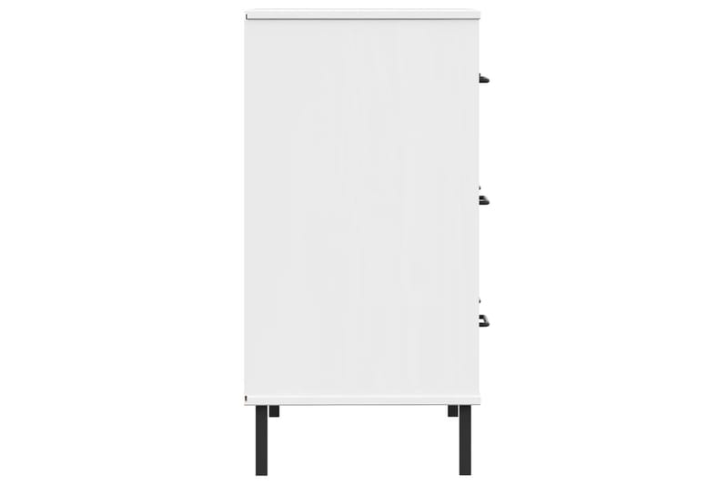 beBasic Byrå med 3 lådor vit OSLO 77x40x79,5 cm massivt trä - White - Förvaring - Förvaringsmöbler - Byrå - Hallbyrå