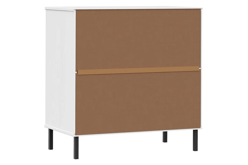 beBasic Byrå med 3 lådor vit OSLO 77x40x79,5 cm massivt trä - White - Förvaring - Förvaringsmöbler - Byrå - Hallbyrå