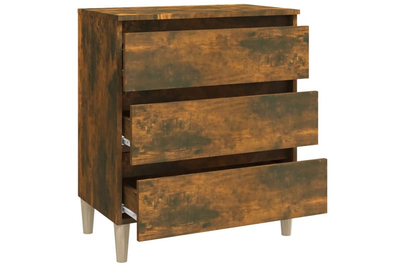 beBasic Byrå rökfärgad ek 60x35x69 cm konstruerat trä - Brown - Förvaring - Förvaringsmöbler - Byrå - Hallbyrå
