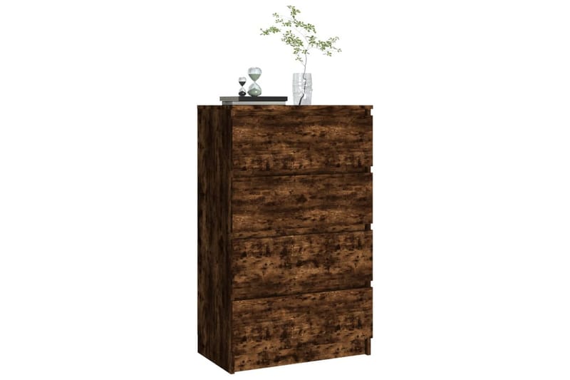 beBasic Byrå rökfärgad ek 60x35x98,5 cm konstruerat trä - Brown - Förvaring - Förvaringsmöbler - Byrå - Hallbyrå